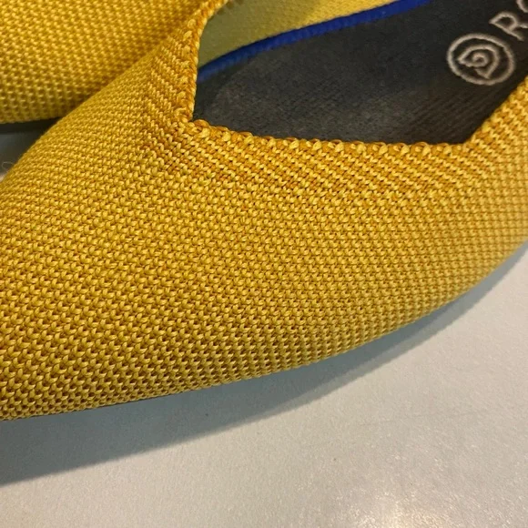 ROTHY’S RETIRED THE POINT MARIGOLD YELLOW POINTED TOE FLATS BALLET WOMEN SZ 8.5 - Picture 4 of 11